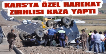 Kars'ta Özel Harekat Zırhlısı Kaza Yaptı