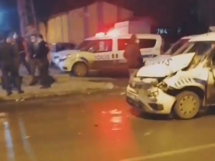 Kars'ta Polis Aracı Kaza Yaptı