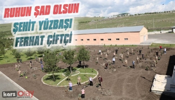 Kars'ta Şehit Yüzbaşı Ferhat Çiftçi Anısına Hatıra Ormanı