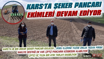 Kars'ta Şeker Pancarı Ekimi Devam Ediyor