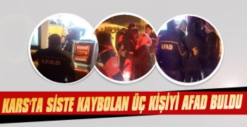 Kars'ta Sisten Kaybolan 3 Kişiyi AFAD Buldu