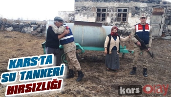 Kars'ta Su Tankeri Hırsızlığı