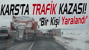 Kars'ta Trafik Kazası: 1 Yaralı