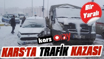 Kars’ta Trafik Kazası : 1 Yaralı