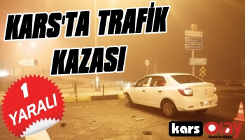 Kars'ta Trafik Kazası: 1 Yaralı