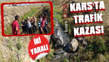 Kars'ta Trafik Kazası: 2 Yaralı