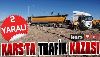 Kars'ta Trafik Kazası: 2 Yaralı