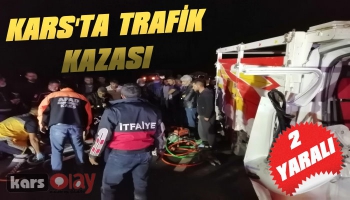 Kars'ta Trafik Kazası: 2 Yaralı