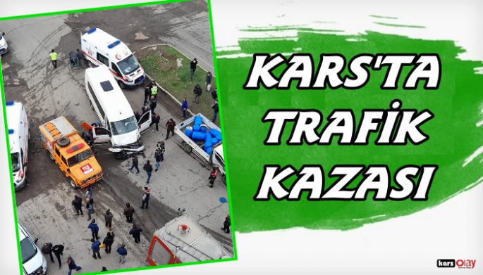 Kars'ta Trafik Kazası, 3 Yaralı!