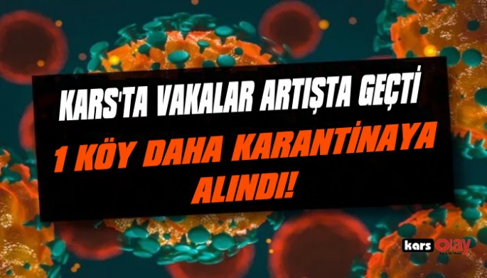 Kars'ta vakalar artışa geçti, 1 köy daha  karantinaya alındı!