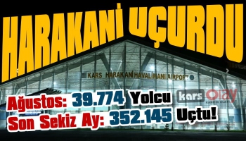 Kars'tan Bir Ayda 39.774 Yolcu Uçtu