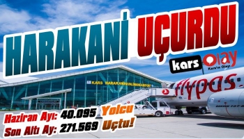 Kars'tan Bir Ayda 40.095 Yolcu Uçtu