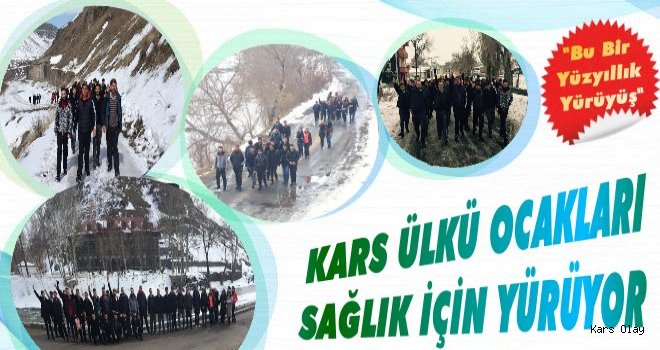 Kars Ülkü Ocakları Sağlık İçin Yürüyüşe Başladı