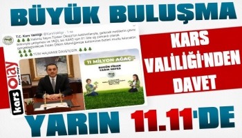 Kars Valiliği'nden Fidan Dikimine Davet