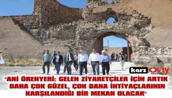 Kars Valisi Türker Öksüz Ani'deki Çalışmaları İnceledi