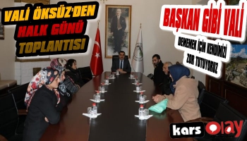 Kars Valisi Türker Öksüz'den Halk Günü Toplantısı