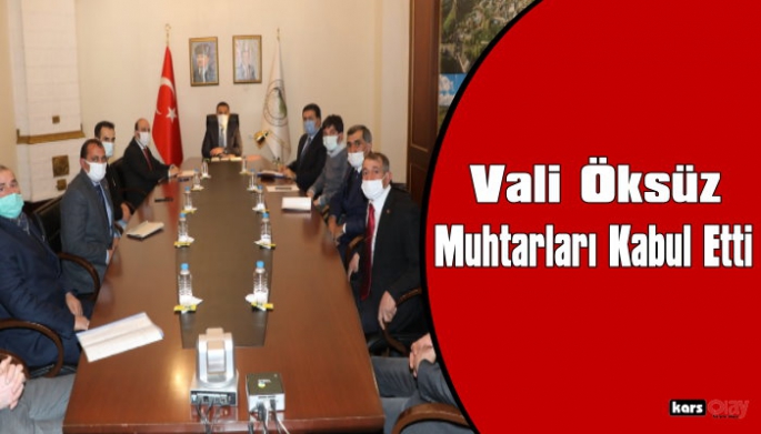 Kars Valisi Türker Öksüz, Muhtarları Kabul Etti