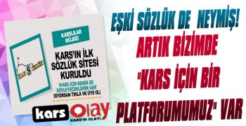 Karsın Sözlük Sitesi 'Kars Sözlük' Kuruldu