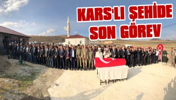 Karslı şehit Selimoğlu'nu binler uğurladı