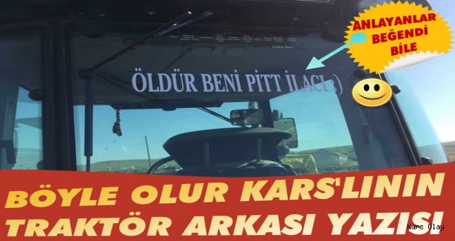 Karslı Vatandaşın Traktörü İlgi Odağı Oldu