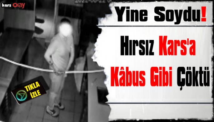 Karslının Kâbusu Haline Gelen Hırsız Yine Soydu