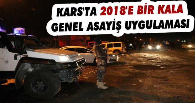 Kars'ta 2018'e Bir Kala Asayiş Uygulaması