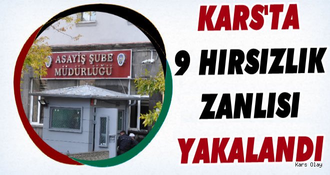 Kars'ta 9 Hırsızlık Zanlısı Yakalandı