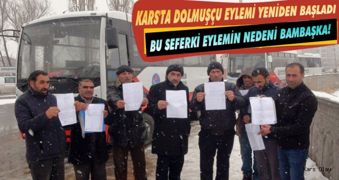 Kars'ta Dolmuşçular Güzergah Eylemi Yapıyor