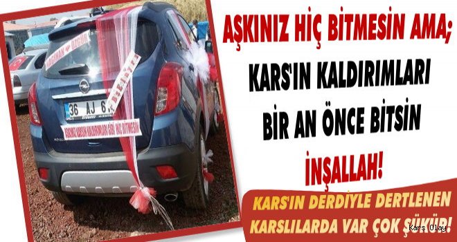 Kars'ta En Marjinal Gelin Arabası Yazısı!