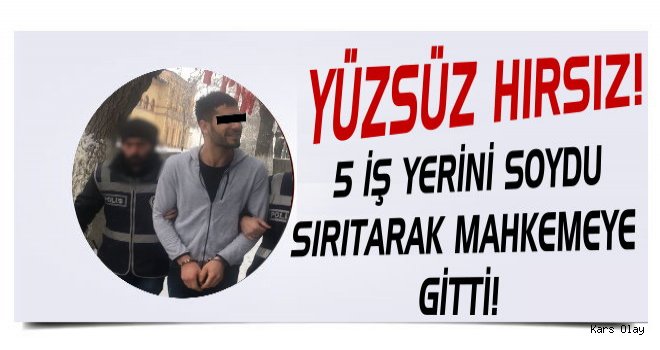 Kars'ta 5 İş Yerini Soydu Mahkemeye Sırıtarak Gitti!