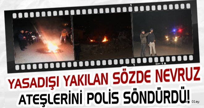 Kars’ta İzinsiz Nevruz Ateşine Polis Müdahalesi