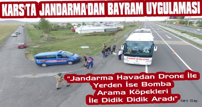 Kars'ta Jandarma'dan Bayram Uygulaması