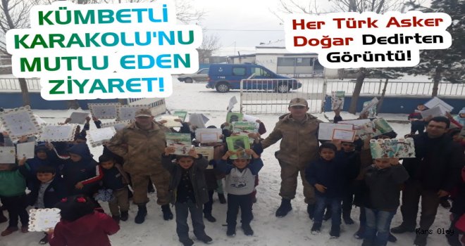 Kars’ta Köy Okulları Karne Alma Sevincini Jandarma İle Yaşadı!
