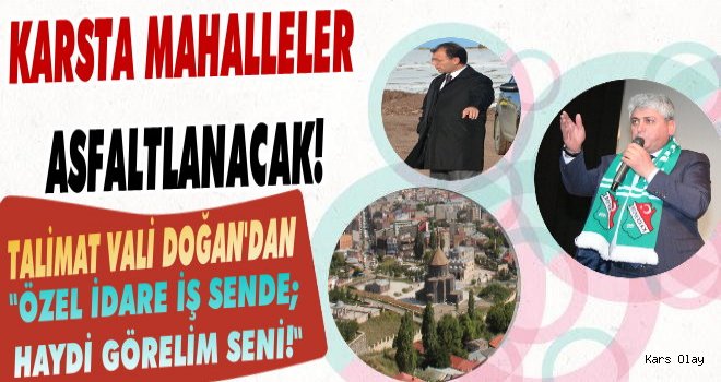 Kars'ta Mahalle Aralarına Asfalt Müjdesi