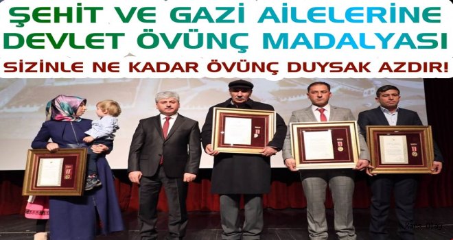 Kars'ta Şehit Ailelerine Devlet Övünç Madalyası