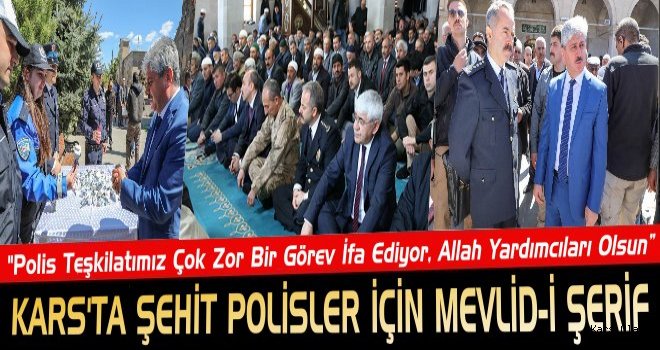 Kars'ta Şehit Polisler İçin Mevlid-i Şerif