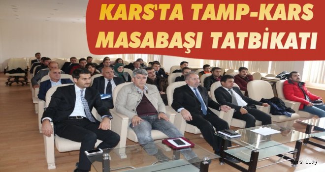 Kars'ta TAMP-Kars Masabaşı Tatbikatı Yapıldı