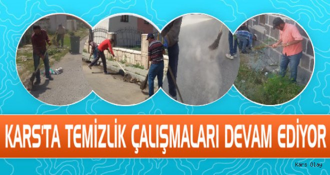 Kars'ta Temizlik Çalışmaları Aralıksız Devam Ediyor