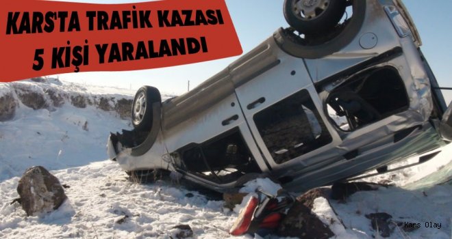 Kars’ta Trafik Kazası: 5 Yaralı