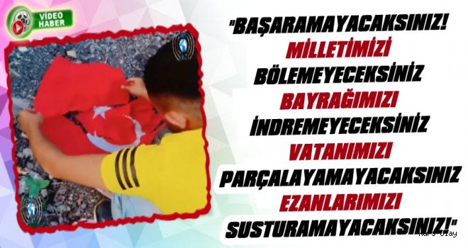 Kars'ta Yırtık Türk Bayrağı'na Vatandaş Sahip Çıktı!