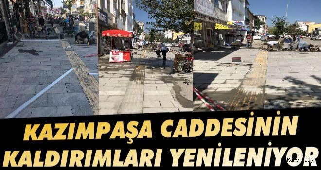 Kazımpaşa Caddesinin Kaldırımları Yeniliyor