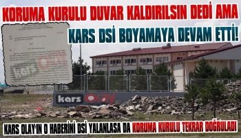 Koruma Kurulu Duvar Kaldırılsın Dedi Ama DSİ Boyamaya Devam Etti