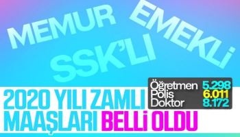 Memur ve Emeklilerin 2020'de Alacakları Zam Oranı