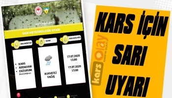 Meteorolojiden Kars İçin Sarı Uyarı