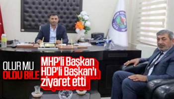 MHP'li Başkan'dan HDP'li Başkan'a ziyaret
