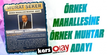 Örnek Mahallesine Örnek Muhtar Adayı