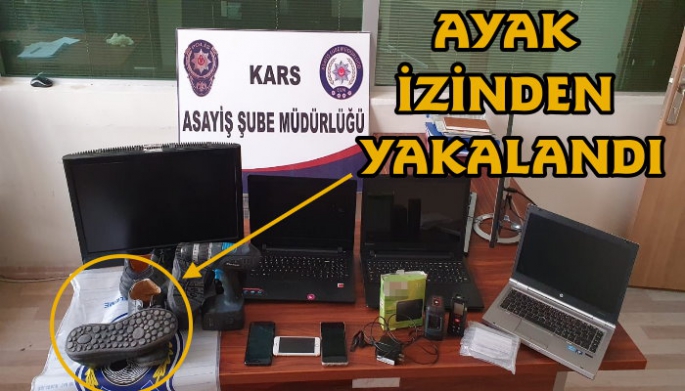  POLİS, HIRSIZI AYAK İZİNDEN YAKALADI