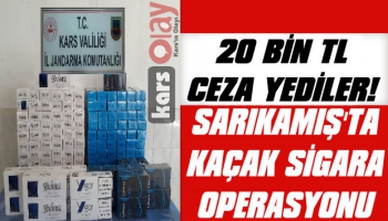 Sarıkamış'ta Jandarmadan Kaçak Sigara Operasyonu