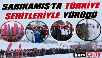 Sarıkamış'ta Türkiye Şehitleriyle Yürüdü