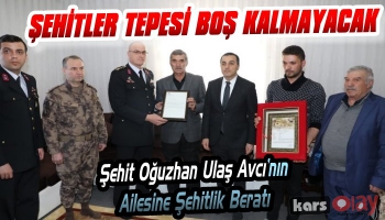 Şehit Oğuzhan Ulaş Avcı’nın Ailesine Şehitlik Beratı